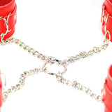 SM红色手脚铐套件 - 伊人成人情趣用品
 - 2